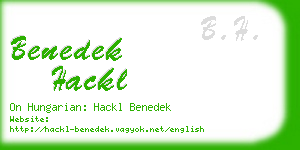 benedek hackl business card